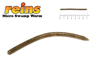 Силікон Reins Swamp Worm Micro 2,8" col.002 Green Pumpkin